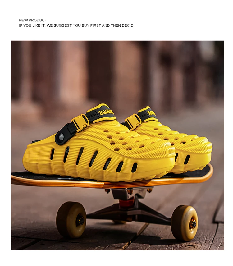 2026 NEW Men Clogs Sandals Summer Outdoor Garden Clogs Hole Shoes Male Casual Shoes Water Shoes Comfort Home Soft Slippers