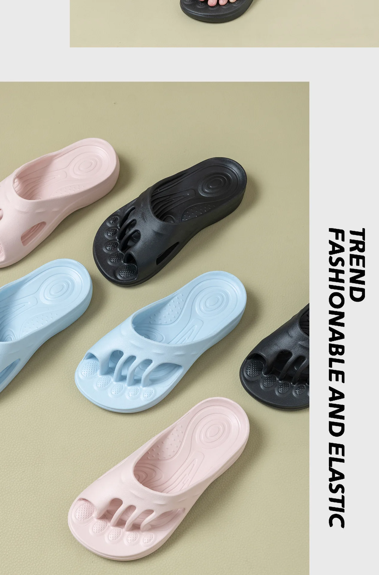 Five Finger Slippers Women in Summer Worn Indoors Outdoors with Arch Support Claw Slippers Leisure Sports Beach Slippers Women