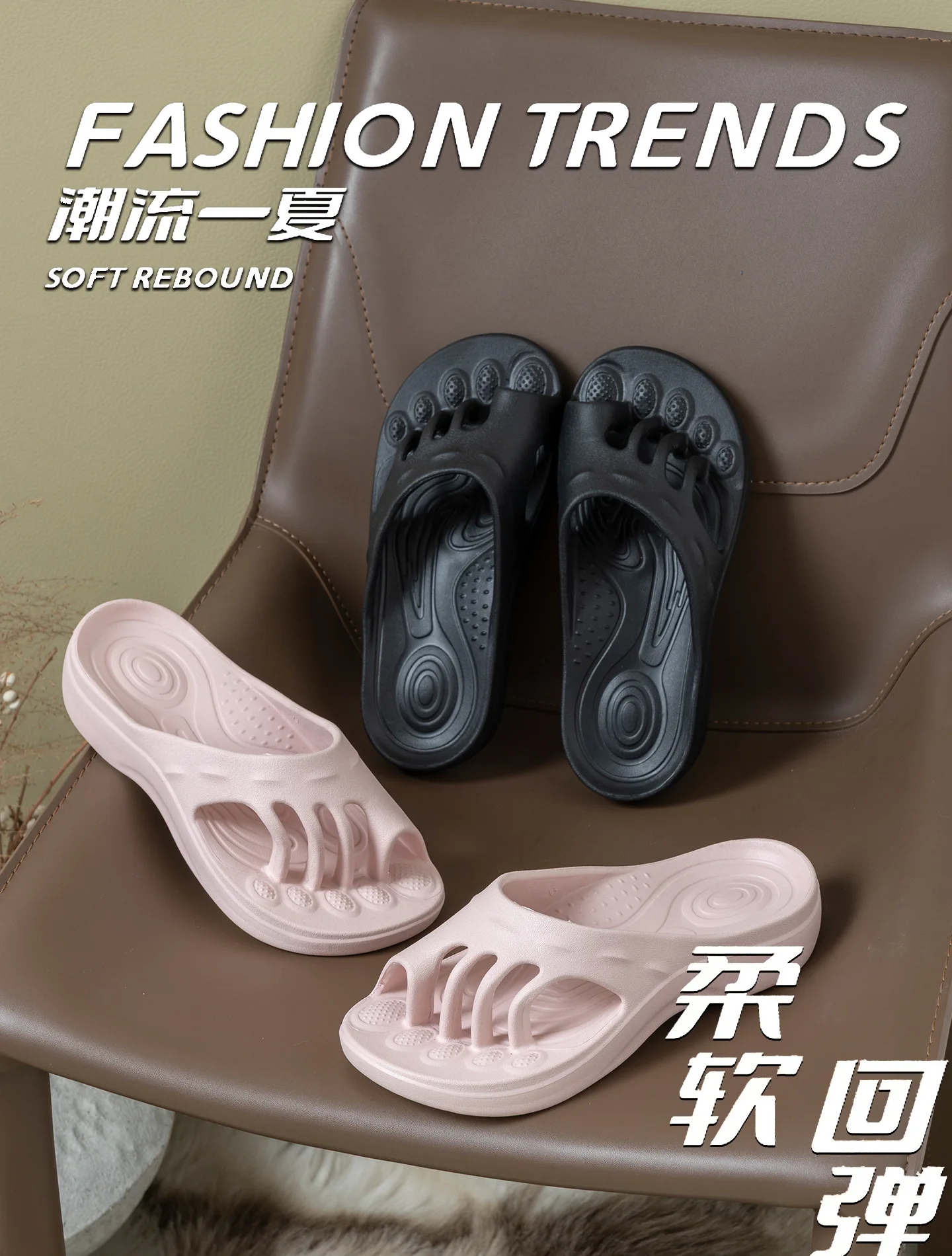 Five Finger Slippers Women in Summer Worn Indoors Outdoors with Arch Support Claw Slippers Leisure Sports Beach Slippers Women