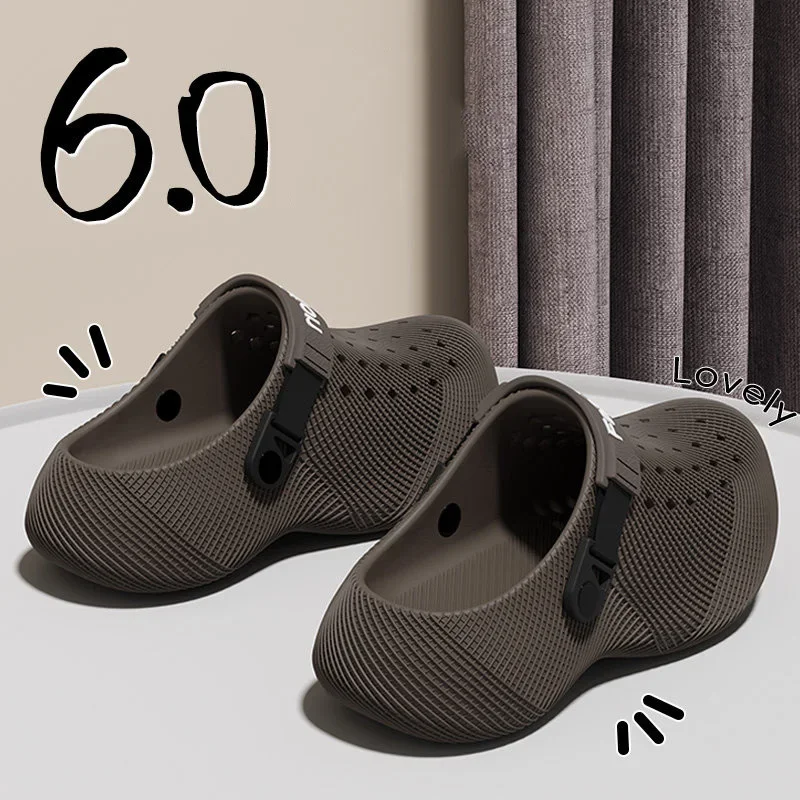 Chunky Platform 3D Design Men's Sandals Summer 2026 Slip-On Non-Slip Sport Sandals for Outdoor Thick Bottom EVA Beach Slippers