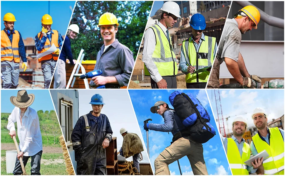 Brown Welding Work Boots for Men Women Slip on Steel Toe Safety Shoes Comfortable Work Boots Puncture Proof Construction Shoes