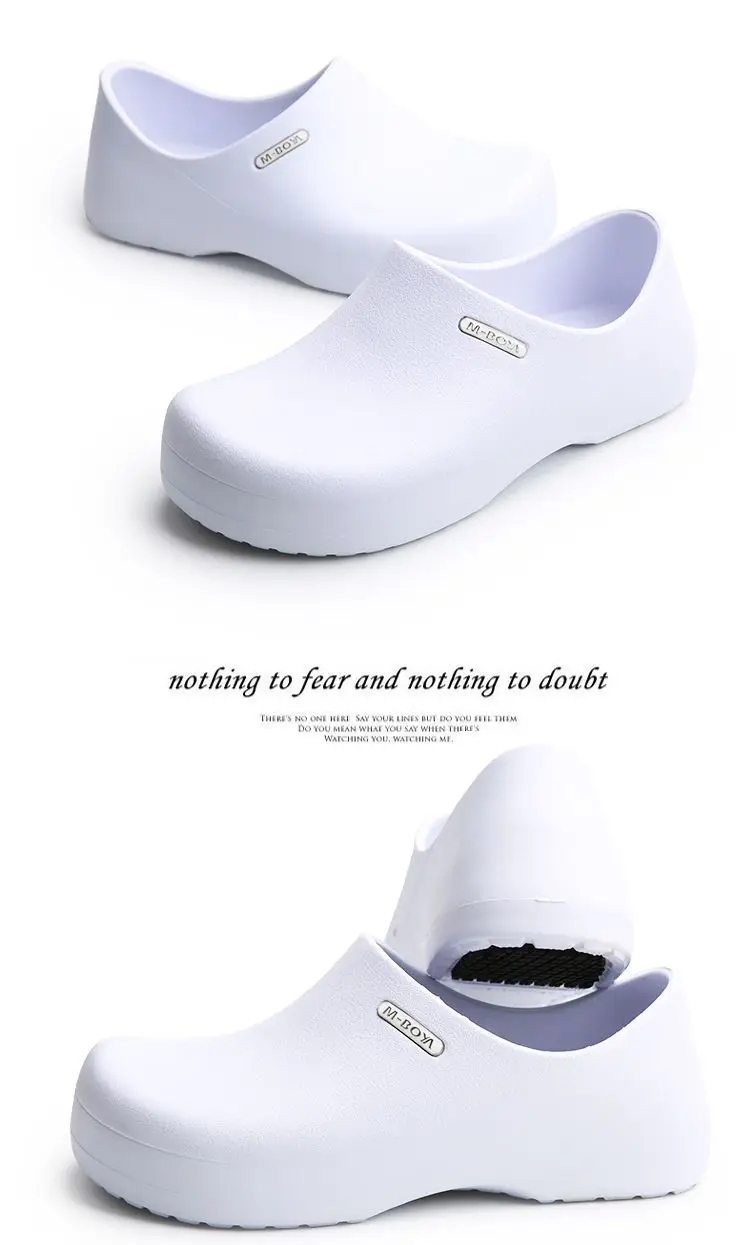 Chef's Shoes Are Non-Slip, Waterproof, Oil-Proof, Soft-Soled, Lightweight, Wear-Resistant Work Shoes, Kitchen Shoes, Hotel Kitchen Toe-Toe Slippers for Men