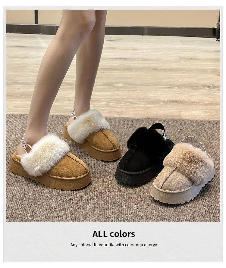 2024 New Winter Snow Boots for Women - Fur Lined with Thick Fleece and Warm Cotton