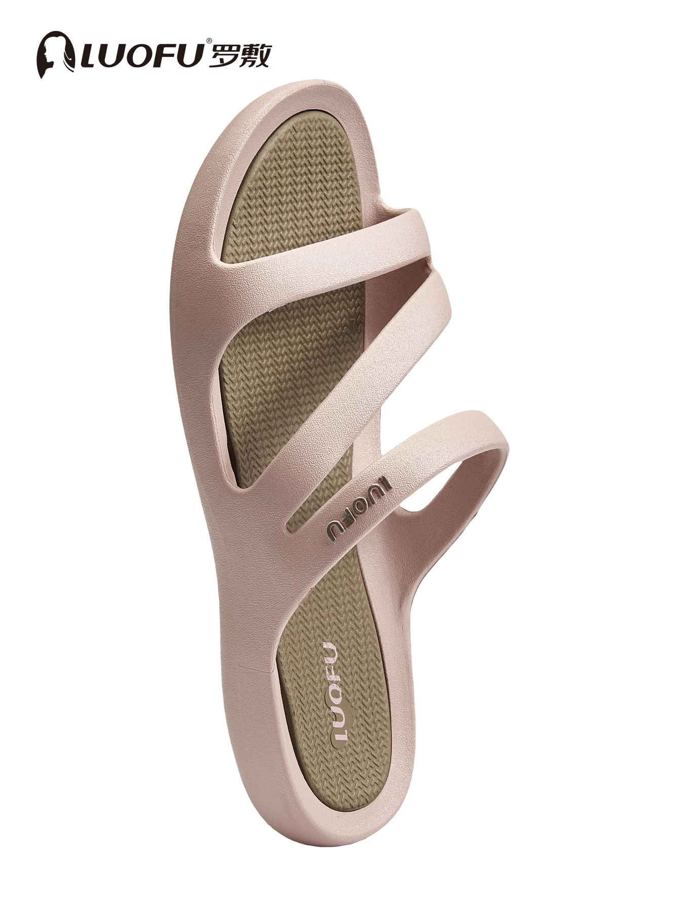 New Luofu Fashionable Summer Women's Slippers, Comfortable Rubber Midsole Outdoor Casual Sandals, Beach Shoes, Non-Slip Home Shoes, Outdoor Pvc Eco-Friendly Slippers, Non-Slip Sandals