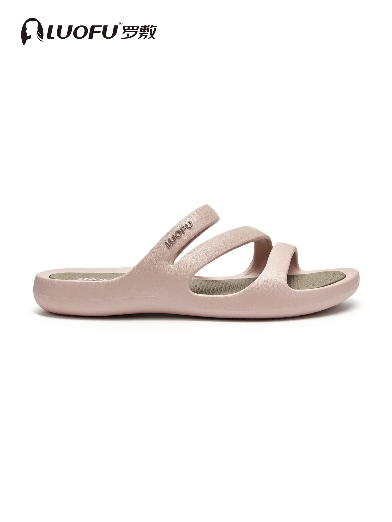 New Luofu Fashionable Summer Women's Slippers, Comfortable Rubber Midsole Outdoor Casual Sandals, Beach Shoes, Non-Slip Home Shoes, Outdoor Pvc Eco-Friendly Slippers, Non-Slip Sandals