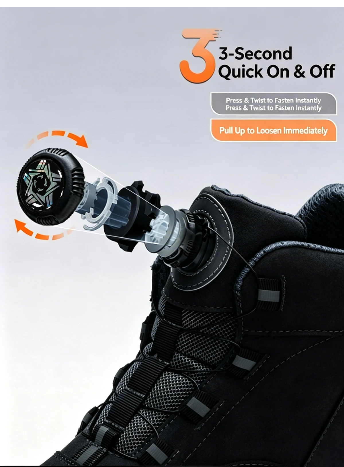Puncture-Proof Indestructible Construction Shoes Rotating Button Safety Shoes Work Boots For Men Shoes Steel Toe Work Sneakers