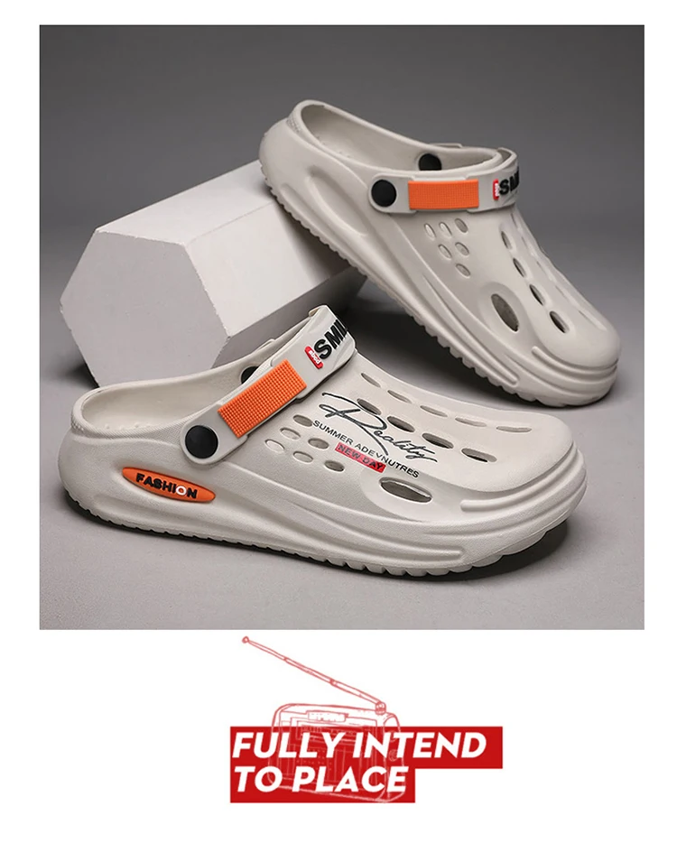 Summer Clogs Sandals 47 Men Clogs EVA Slippers Soft Sole Breathable Beach Slippers Men Home Slippers Outdoor Antiskid Slippers