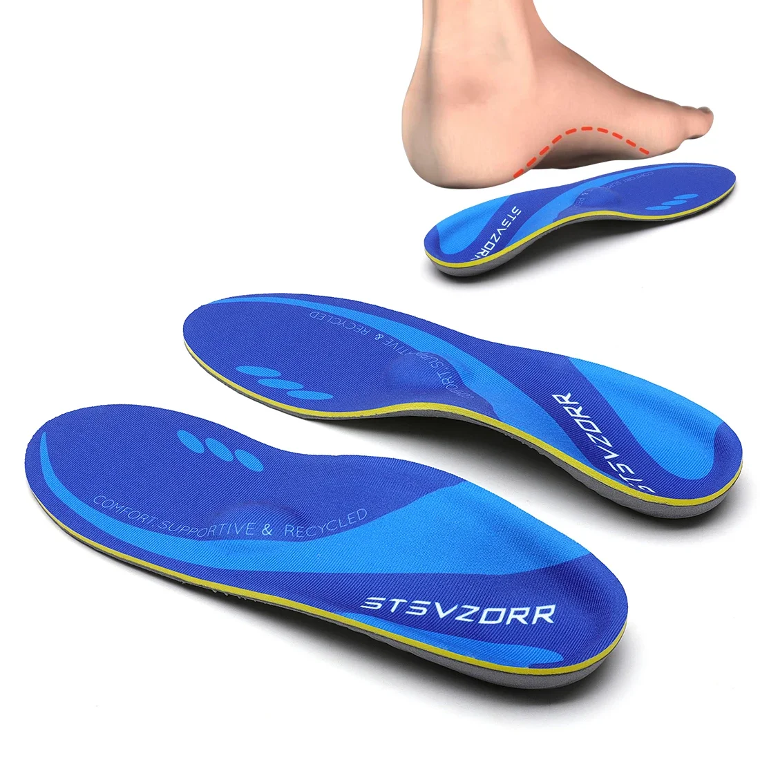 Arch Support Metatarsalgia Insole Plantar Fasciitis Pain Relief Orthotic Insert,Flat Feet Orthopedic Insoles Running Sport Sole