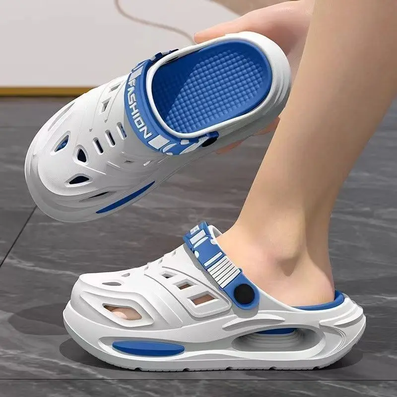 Men's Hole Shoes Are Simple and Versatile, Not Smelly Feet Trendy New EVA Soft-Soled Fashionable Non-Slip Slippers for Home Wear