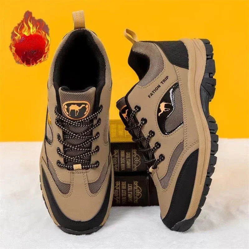 Outdoor Men Hiking Shoes New Male Sneakers Non-slip Male Casual Shoe Lightweight Men Walk Shoes Comfortable Fur Tenis Masculino