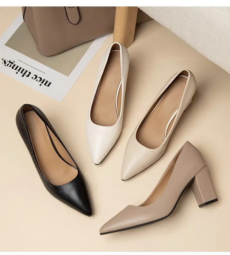 New High Heel Shoes Pointed Shallow Mouth Thin Heel Platform High Heels Fashion Elegant Patent Leather Women Shoes
