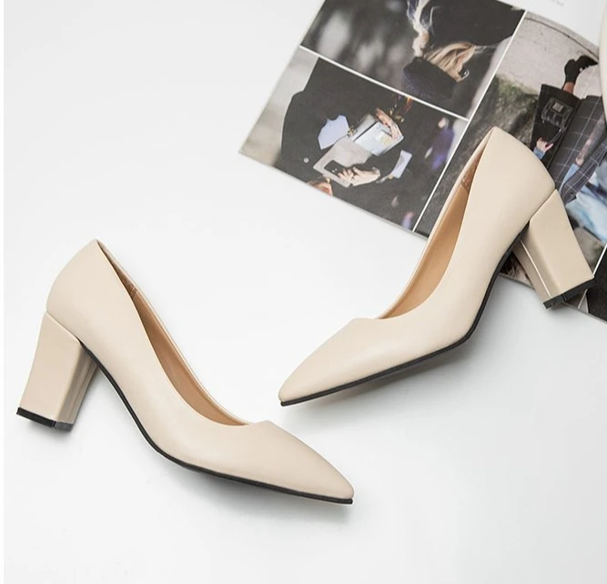New High Heel Shoes Pointed Shallow Mouth Thin Heel Platform High Heels Fashion Elegant Patent Leather Women Shoes