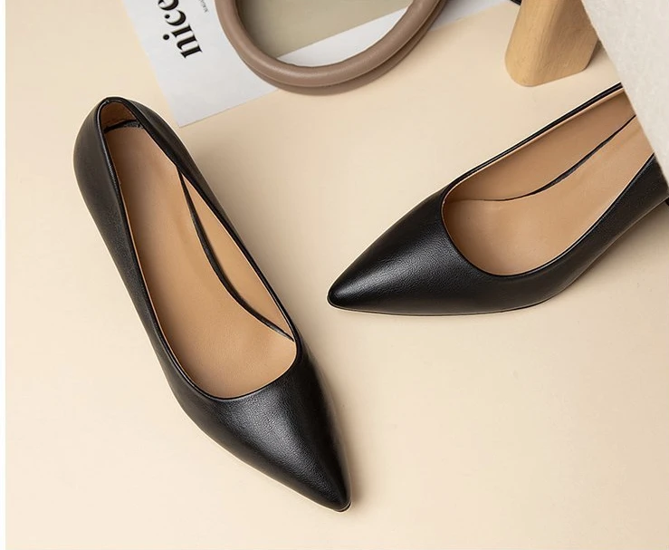 New High Heel Shoes Pointed Shallow Mouth Thin Heel Platform High Heels Fashion Elegant Patent Leather Women Shoes