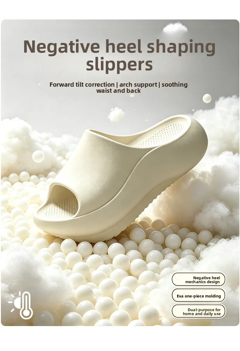 German arch support negative heel slippers for women, summer 2026 new indoor home flat foot correction sandals for men