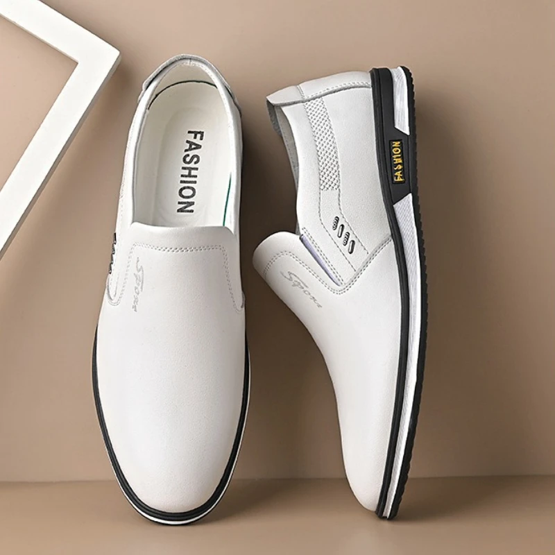 Large Size Spring Autumn New Business Office Casual Men's Shoes Fashionable and Versatile Flat Bottomed Sleeve Mouth Men's Shoes