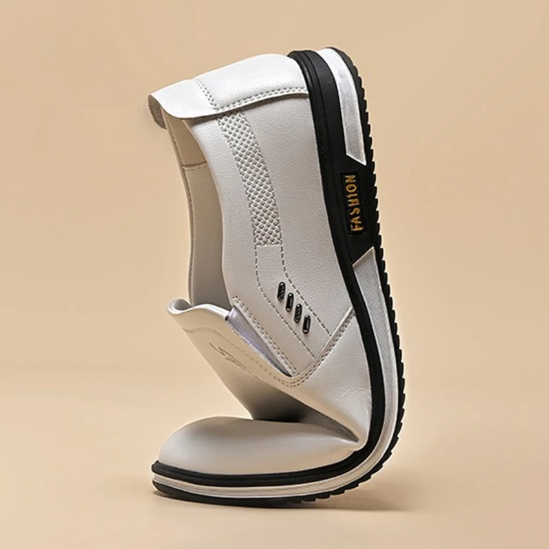 Large Size Spring Autumn New Business Office Casual Men's Shoes Fashionable and Versatile Flat Bottomed Sleeve Mouth Men's Shoes