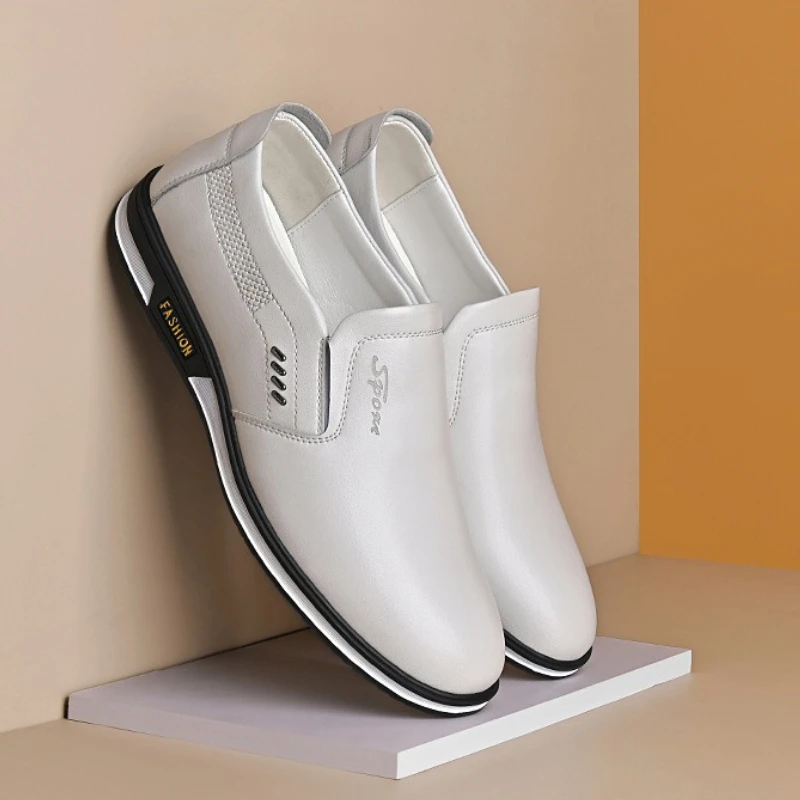 Large Size Spring Autumn New Business Office Casual Men's Shoes Fashionable and Versatile Flat Bottomed Sleeve Mouth Men's Shoes