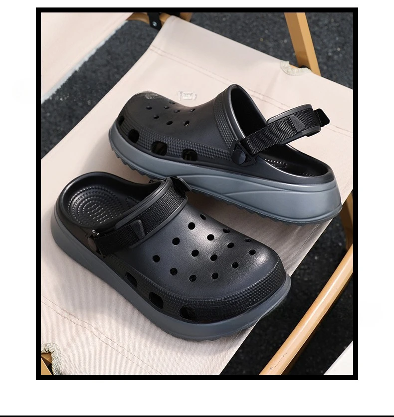 New men's large size Internet celebrity fashion trend double color hole shoes summer sports beach cool slippers