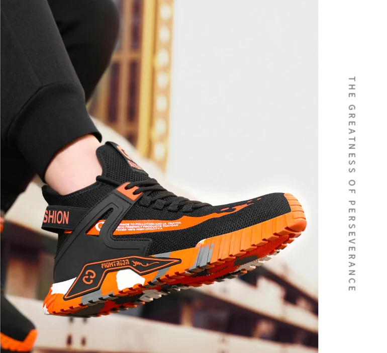 Indestructible Mining Boots Anti-Smash Puncture-Proof Safety Shoes Men Steel Toe Shoes Rubber Sole Safety Work Boots for Men