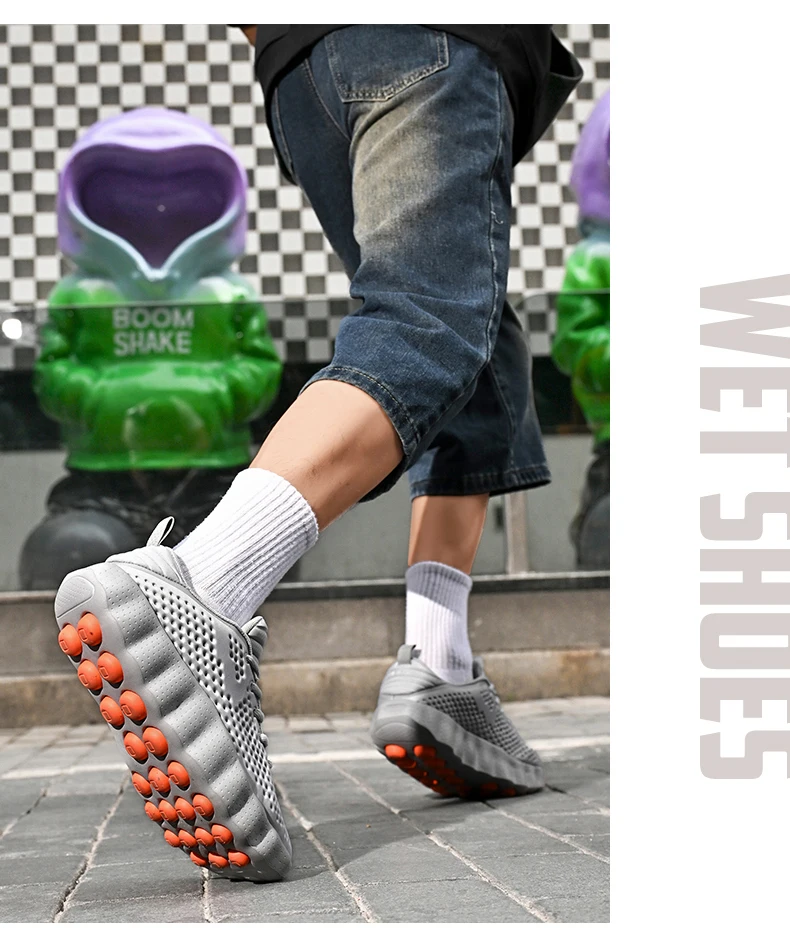 Men's Breathable Running Shoes Cushioned Non-slip Woman Casual Sneakers Massage Athletic Footwear for Outdoor Jogging Sports