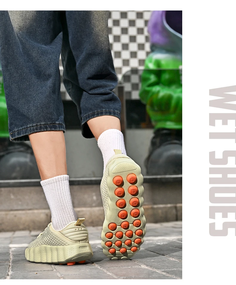 Men's Breathable Running Shoes Cushioned Non-slip Woman Casual Sneakers Massage Athletic Footwear for Outdoor Jogging Sports
