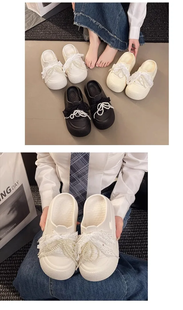 A Pair of New Women's Slippers, Wear-Resistant, Non-Slip, Sporty, Comfortable, Simple and Fashionable Women's Shoes for Outdoor Wear