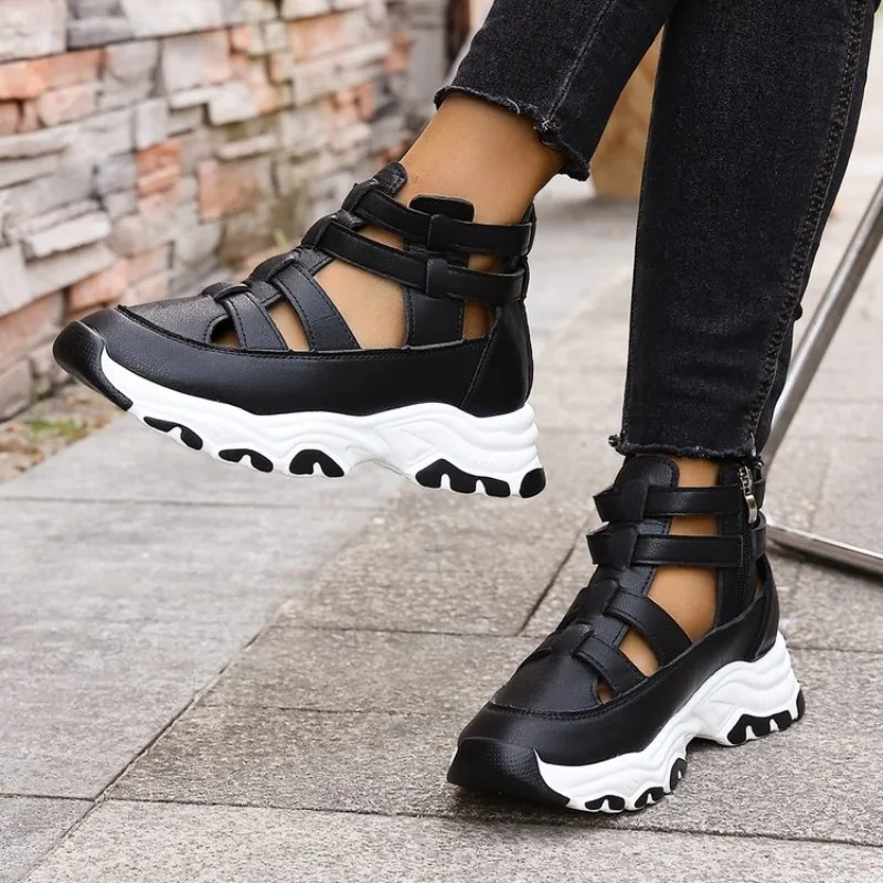 2026 Summer New Plus Size Women's Sandals Fashion Round Head Leisure Sports Baotou Sandals Women's Shoes