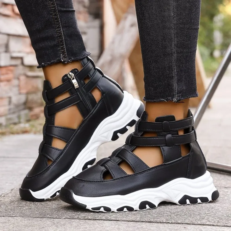 2026 Summer New Plus Size Women's Sandals Fashion Round Head Leisure Sports Baotou Sandals Women's Shoes