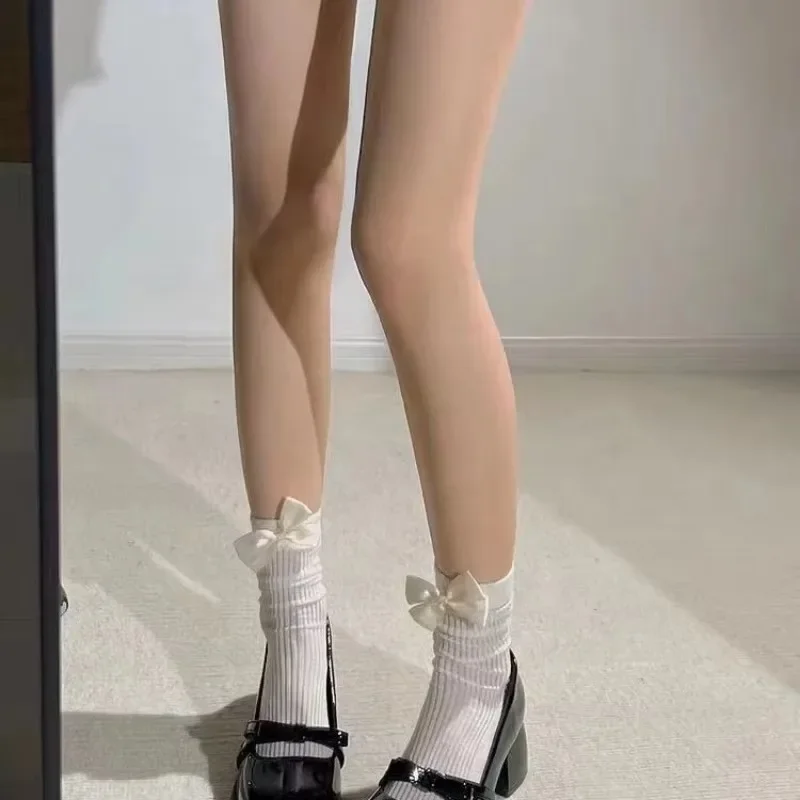 Spring/autumn Mid Heel Mary Janes Square Toe Square Heel 2025 Hot Sale Ladies Shoes New Solid Butterfly-knot Fashion Pumps
