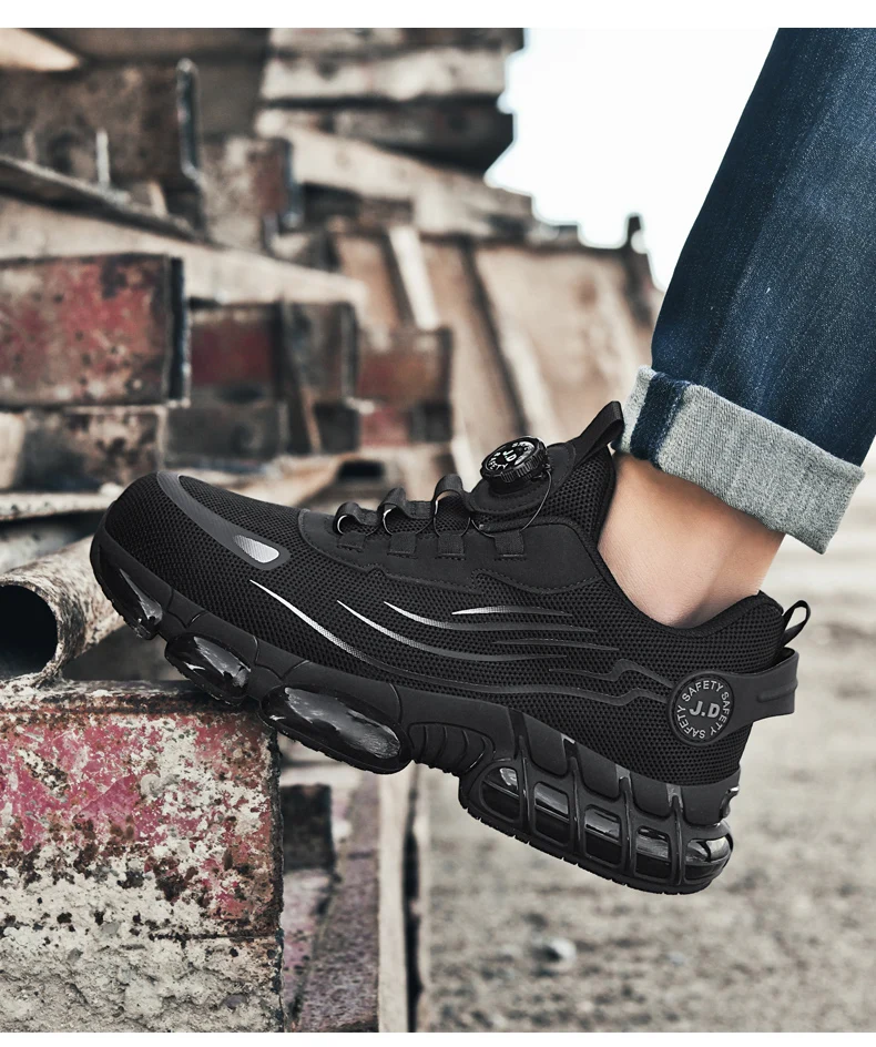 Men's Military Tactical Boots Army Boots Men Side Zipper Military Boots Men Anti-Slip Ankle Boots Work Safety Shoes Hiking Shoe