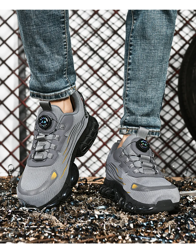 Men's Military Tactical Boots Army Boots Men Side Zipper Military Boots Men Anti-Slip Ankle Boots Work Safety Shoes Hiking Shoe