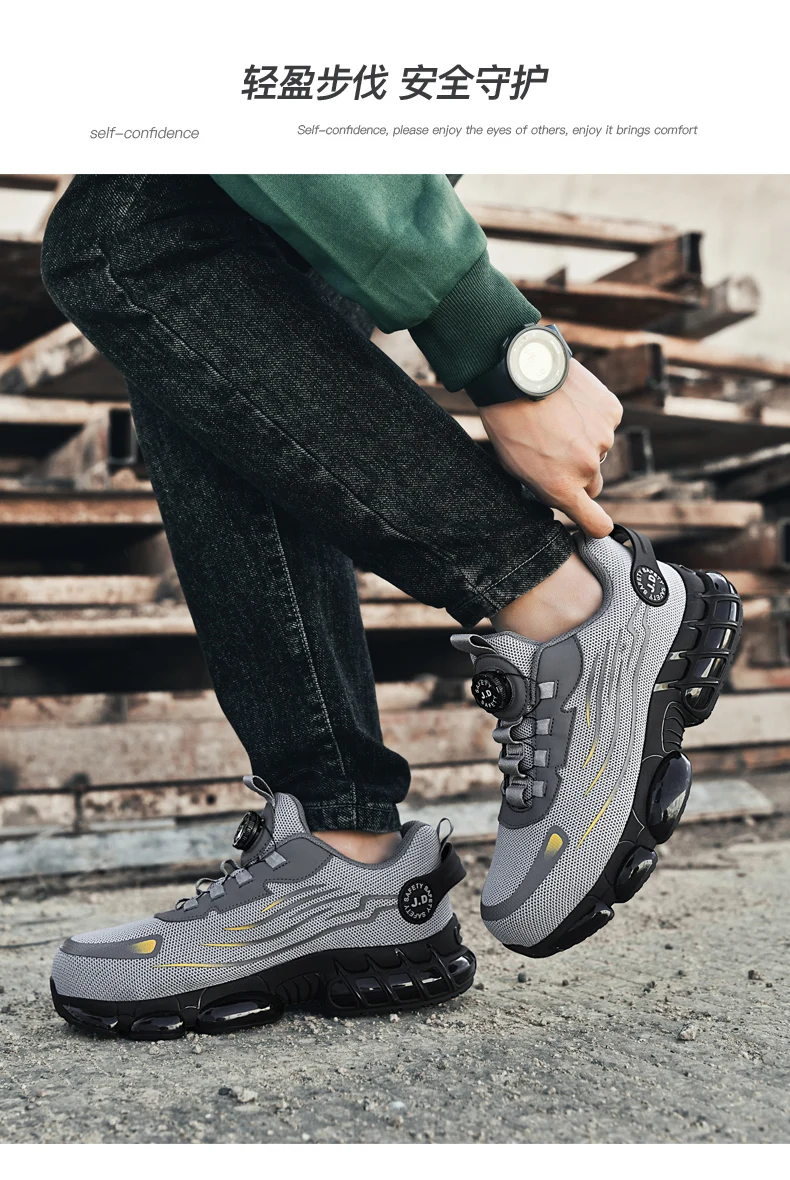Men's Military Tactical Boots Army Boots Men Side Zipper Military Boots Men Anti-Slip Ankle Boots Work Safety Shoes Hiking Shoe