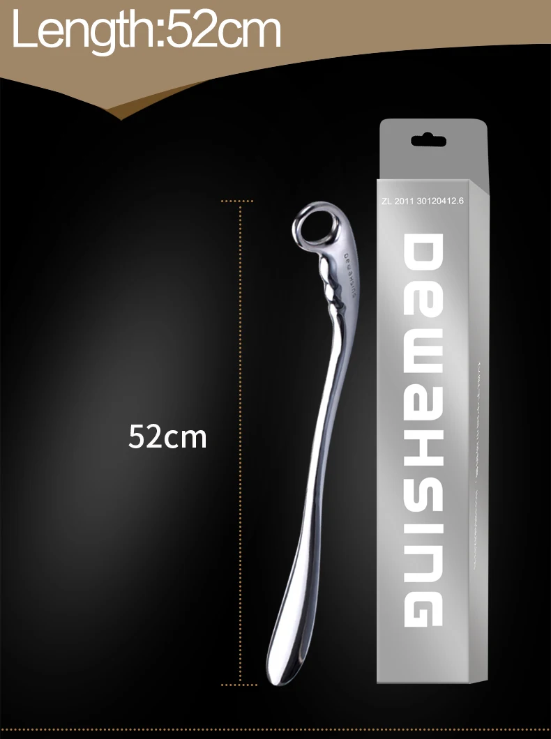 Professional Metal ShoeHorns Long Handle 52cm Length Alloy For Convenient Wearing Shoes Horn Leather High Heel Hanging Spoon