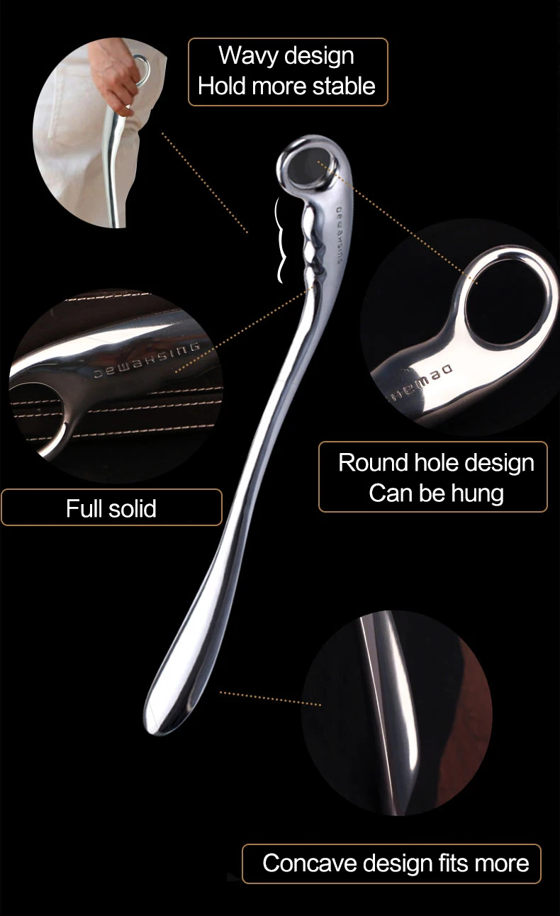 Professional Metal ShoeHorns Long Handle 52cm Length Alloy For Convenient Wearing Shoes Horn Leather High Heel Hanging Spoon