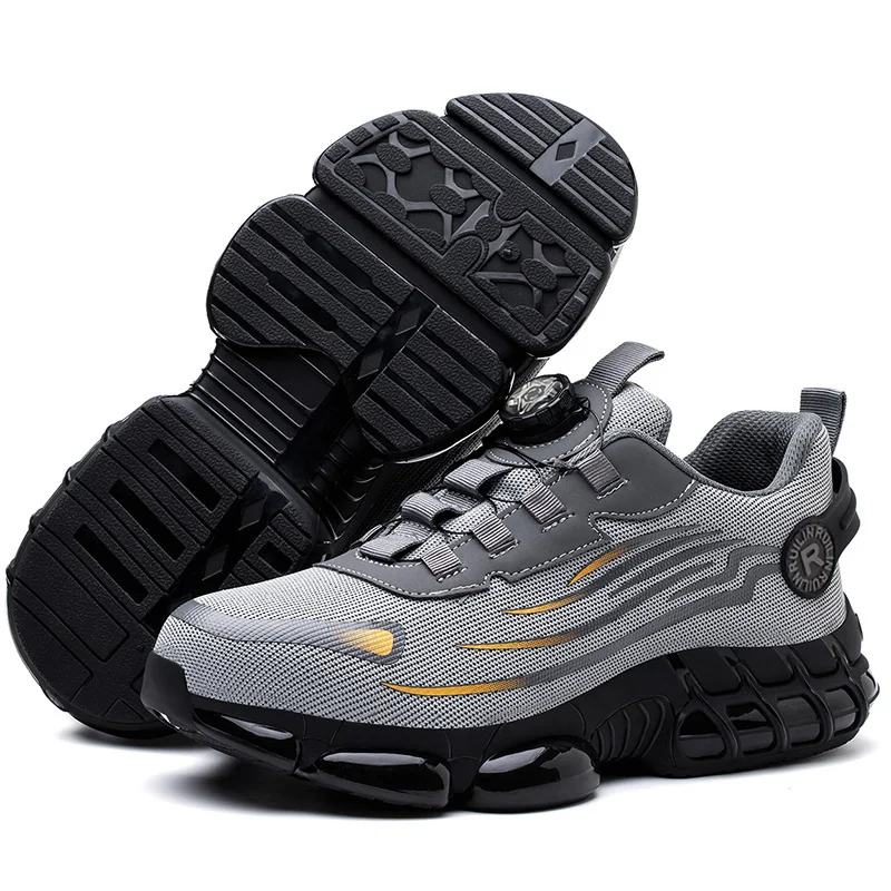 Steel Toe Puncture-Proof Safety Shoes Fashion Men's Shoes Impact-Resistant Multi-Functional Shoes Durable Protective Miner Boots
