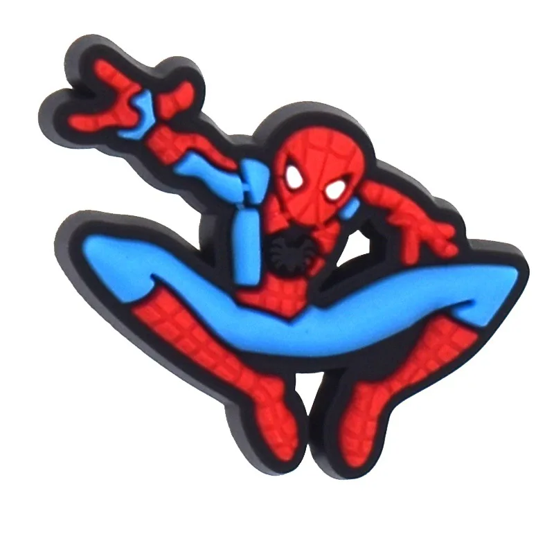 45-200pcs Mesuca Spider-Man PVC Shoe Charms Cartoon DIY Accessories Sandals Garden Shoes Buckle Decoration for Party Gifts