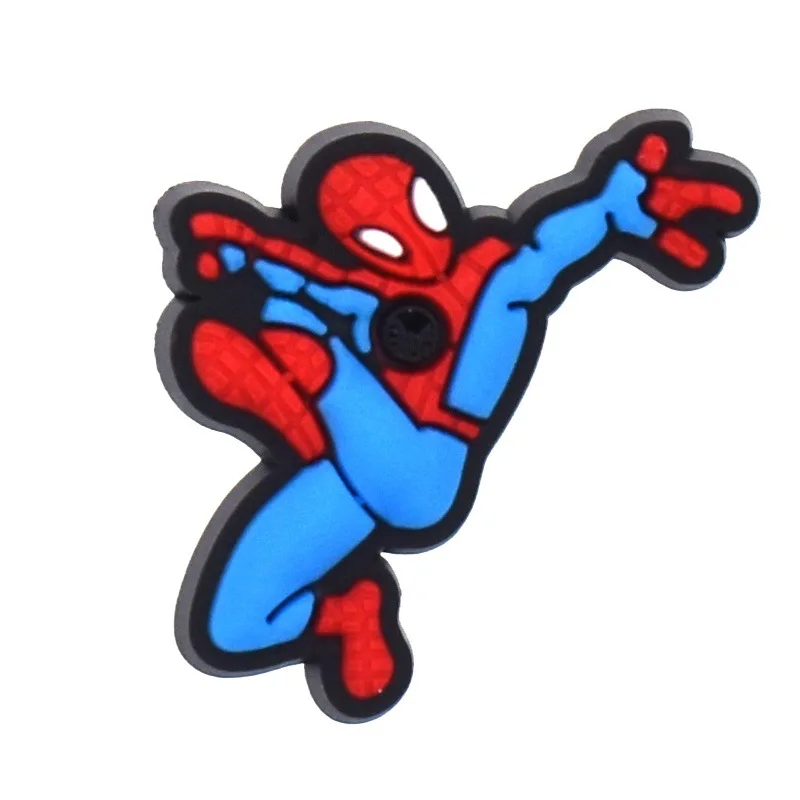 45-200pcs Mesuca Spider-Man PVC Shoe Charms Cartoon DIY Accessories Sandals Garden Shoes Buckle Decoration for Party Gifts