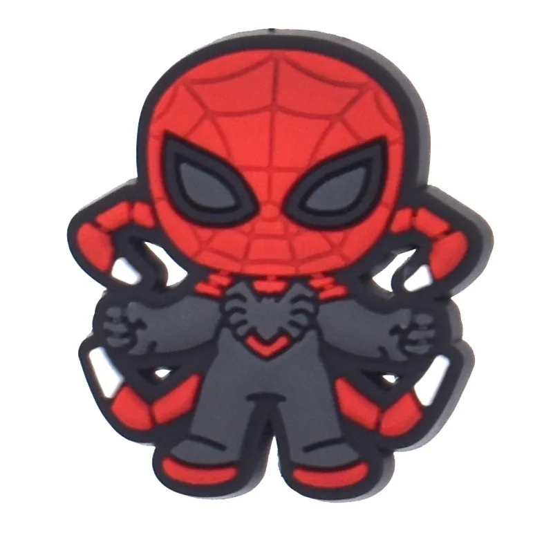 45-200pcs Mesuca Spider-Man PVC Shoe Charms Cartoon DIY Accessories Sandals Garden Shoes Buckle Decoration for Party Gifts