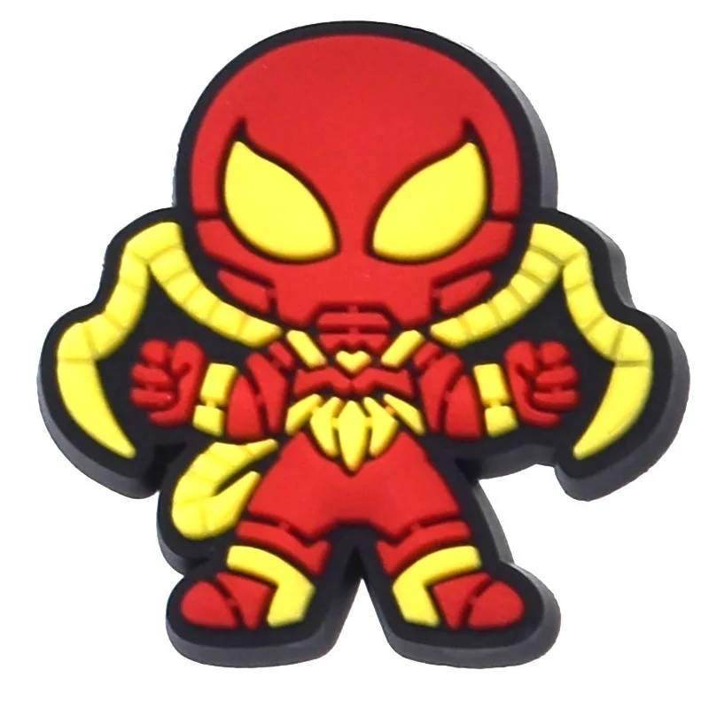 45-200pcs Mesuca Spider-Man PVC Shoe Charms Cartoon DIY Accessories Sandals Garden Shoes Buckle Decoration for Party Gifts