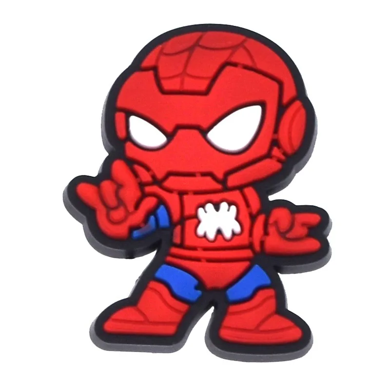 45-200pcs Mesuca Spider-Man PVC Shoe Charms Cartoon DIY Accessories Sandals Garden Shoes Buckle Decoration for Party Gifts