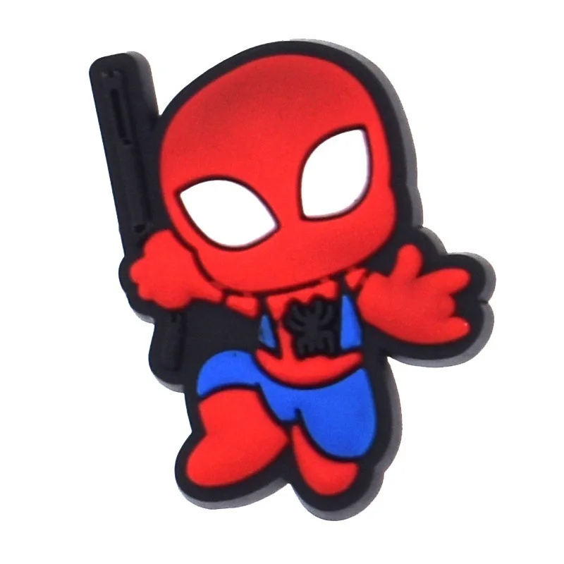 45-200pcs Mesuca Spider-Man PVC Shoe Charms Cartoon DIY Accessories Sandals Garden Shoes Buckle Decoration for Party Gifts