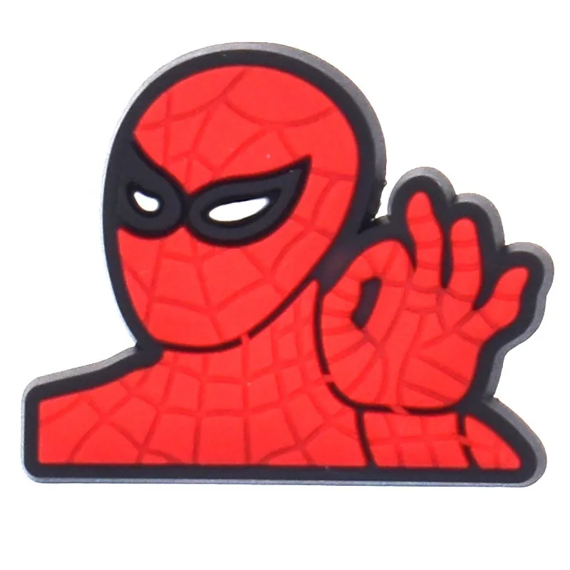 45-200pcs Mesuca Spider-Man PVC Shoe Charms Cartoon DIY Accessories Sandals Garden Shoes Buckle Decoration for Party Gifts