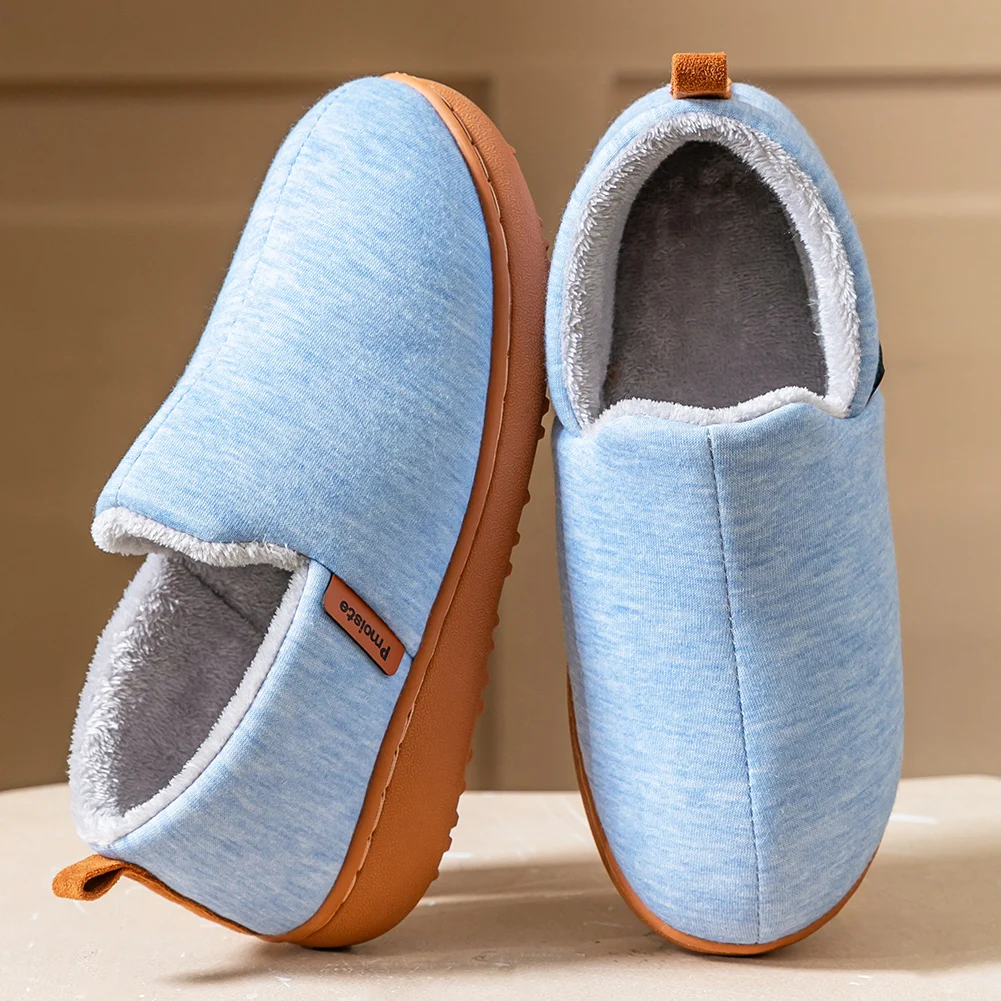 Pmoiste Soft House Boots Slippers Women Comfortable Warm TPR Wedge Memory Foam Designer Home Shoes Winter Indoor High-quality