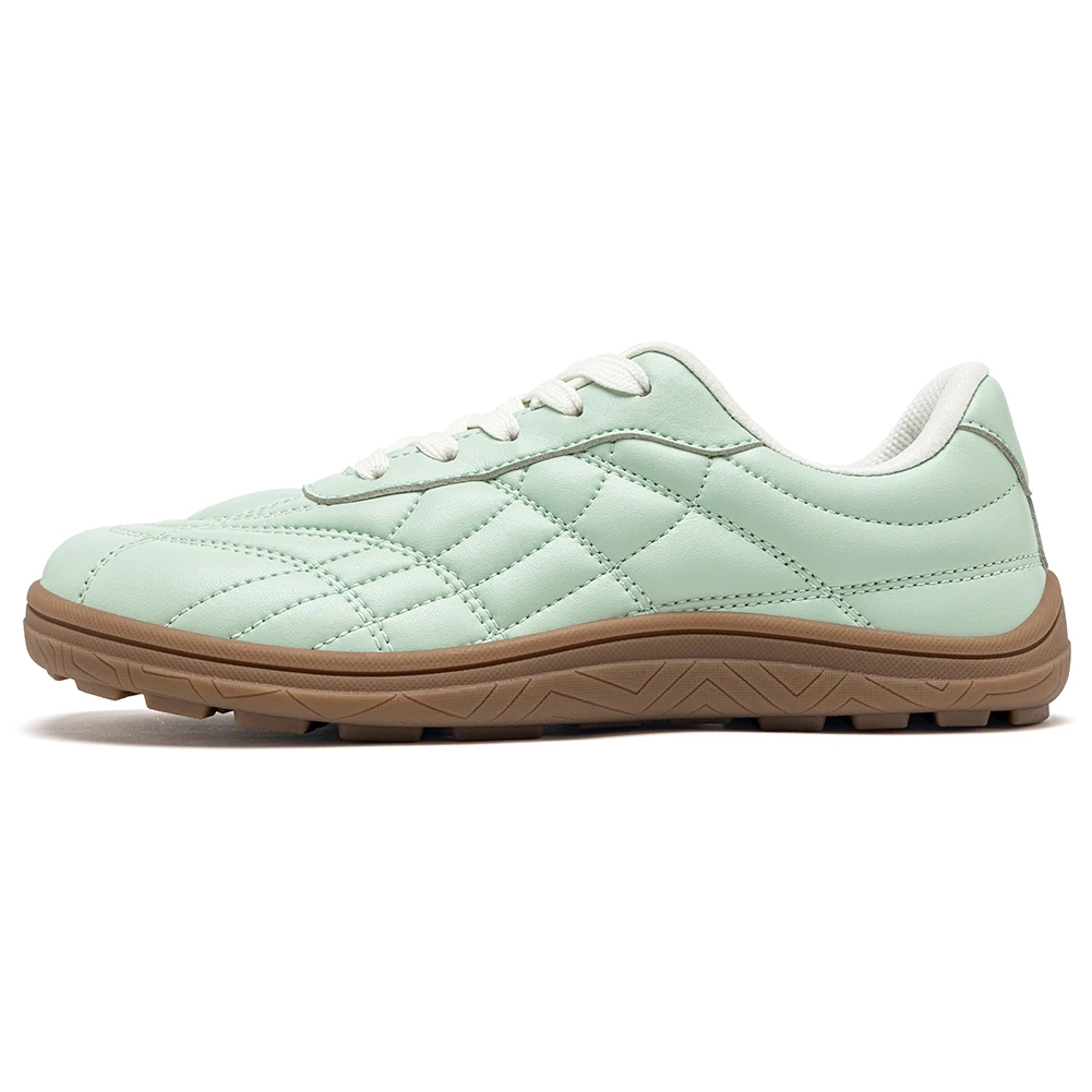 HOBIBEAR Women Wide Toe Box Sneaker Artificial Leather Barefoot Shoes Classic Sewing Thread Walking Lace Up Sneakers