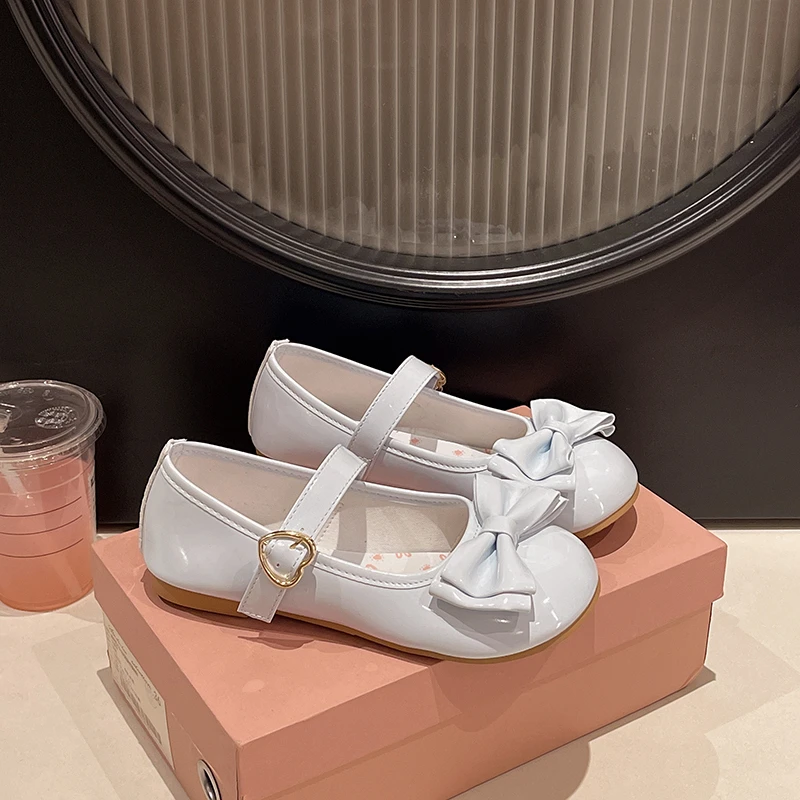 Lolita Mary Jane Shoes for Women Sweet Bowknot Round Toe Flat Shoes Cute Style Daily Princess Ballet Flats Sapatos Femininos