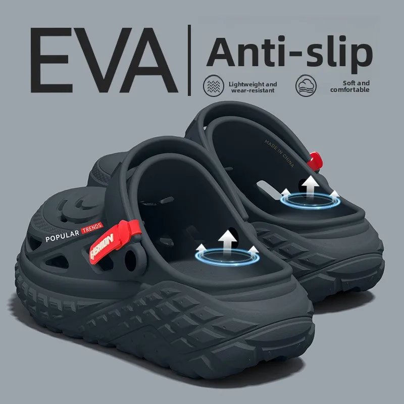 Operating room hole shoes men's 2026 summer new non-slip deodorant arch support wear wear wear cool slippers men