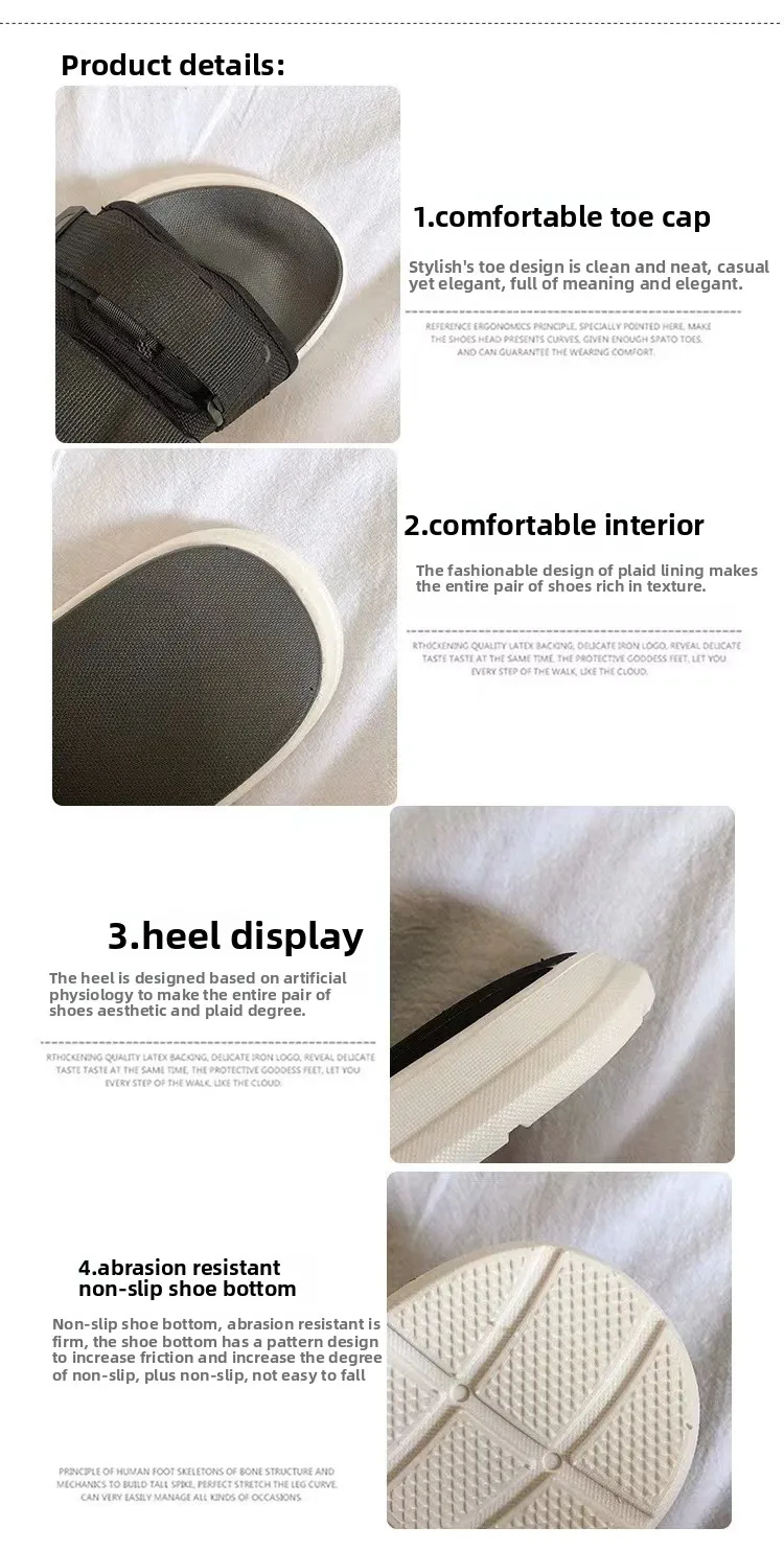 Summer Outdoor Men Slippers Fashion Hook&Loop Canvas Casual Couple Shoes Slip-on Beach Slippers Sandals Women Shoes Flip Flops