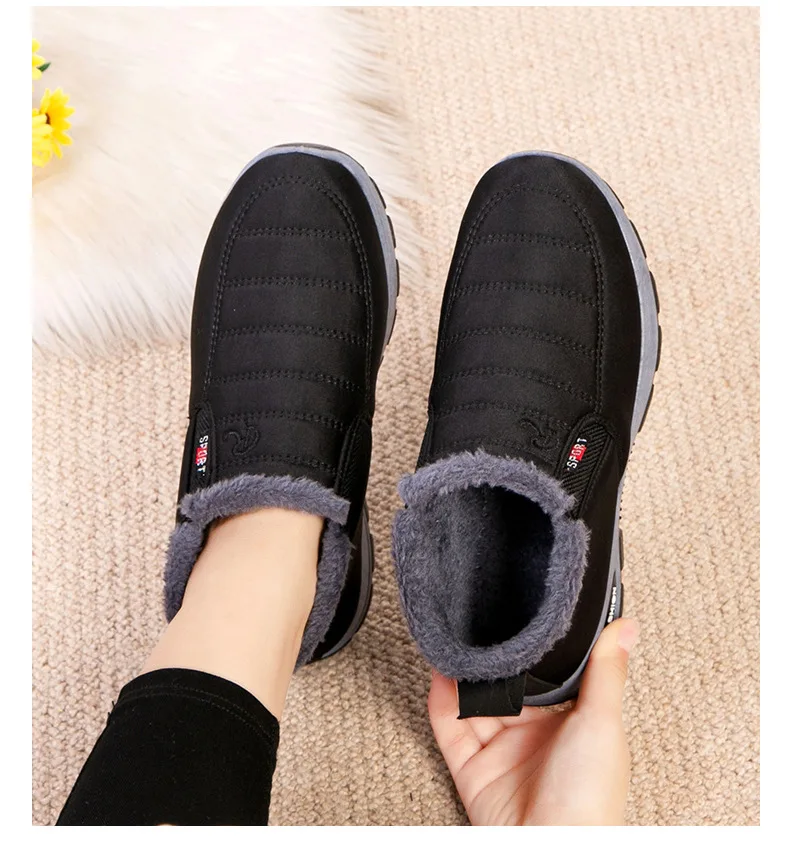 Waterproof Winter Boots for Women 2025 New Plush Snow Boots Women Ankle Boots Warm Black Couple Cotton Couples Platform Shoes