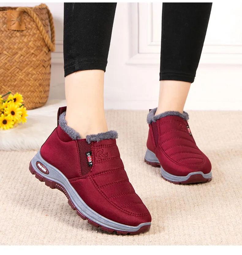 Waterproof Winter Boots for Women 2025 New Plush Snow Boots Women Ankle Boots Warm Black Couple Cotton Couples Platform Shoes