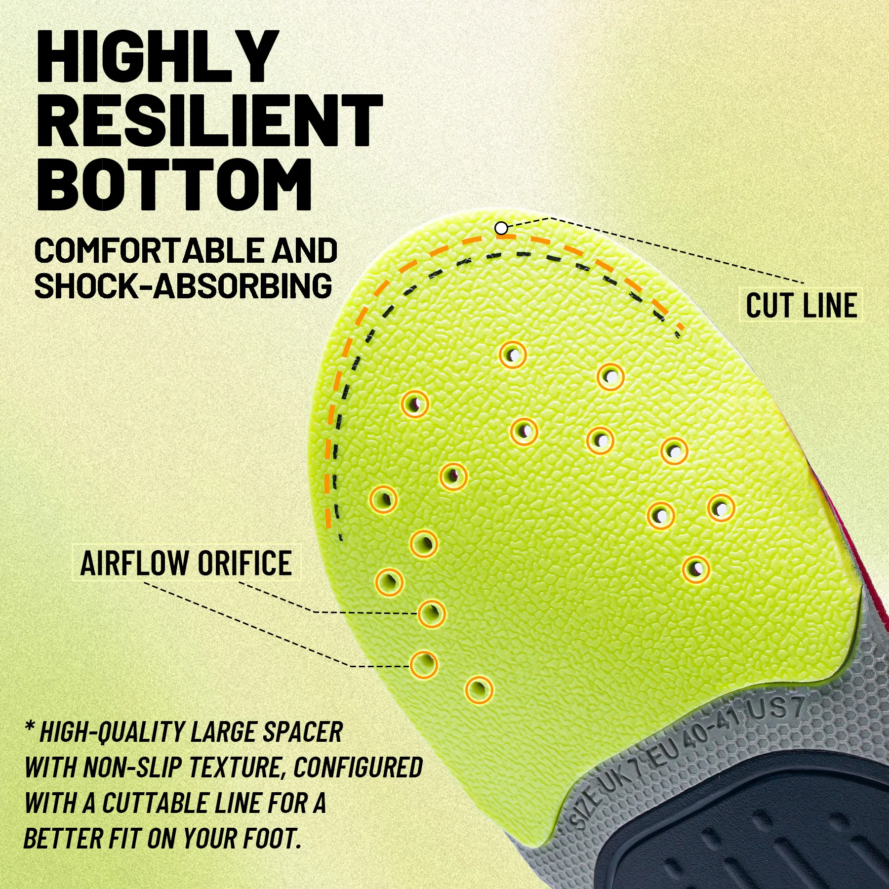 IFitna High Arch Support Orthopedic Sport Insole Plantar Fasciitis Relief Flat Foot Men Women Orthotic Insert Shoe Sole